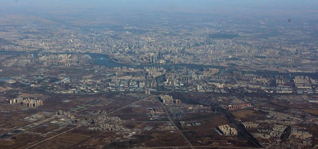 air view of Chinese Shenyang  in New York, NY