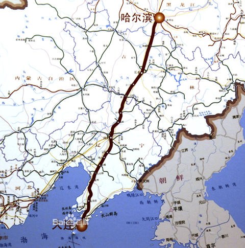 the high speed railway from Harbin to Dalian,in northeast of china  in New York, NY